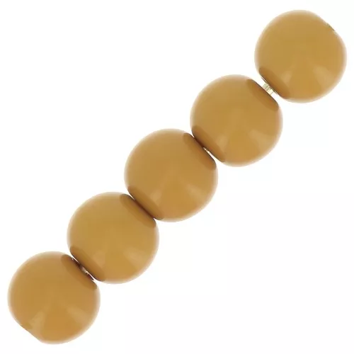 Perla in resina Opaca 4 mm -Mostarda x15