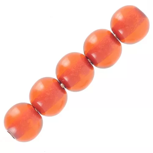 Perla in resina trasparente 4 mm -Ambra x15