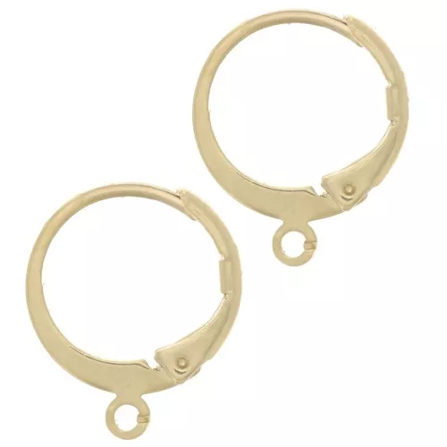 Orecchini creoli con anello aperto 12 mm - 3 micron placcato oro x2