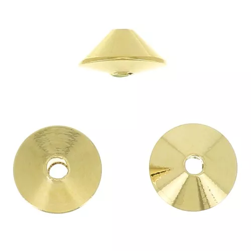 Perla cono 3x6 mm - Placcato oro 3 micron x1