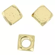 Perla cubo arrotondato 8 mm - Placcato oro 3 micron x1