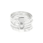 Anello settimino per cabochon 4 mm - Dimensione 56 - Argento 925 x1|raw }}