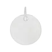 Medaglia da incidere con anellino chiuso - 10 mm Argento 925 x1