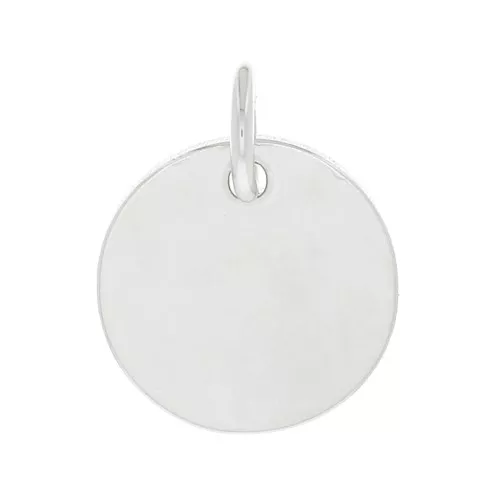 Medaglia da incidere con anellino chiuso - 10 mm Argento 925 x1