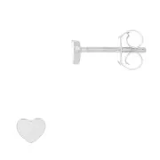 Orecchini a perno cuore 4 mm - Argento 925 x2