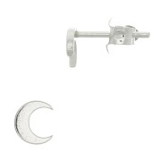 Orecchini a perno luna 5 mm - Argento 925 x2|raw }}