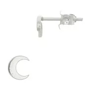 Orecchini a perno luna 5 mm - Argento 925 x2