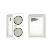 Chiusura magnetica per laccio piatto 10 mm - in Argento 925 x1