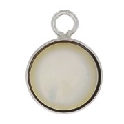 Mini pendente tondo per cabochon fondo piatto 10 mm - Argento 925 x1