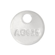 Zecchini tondi incisi AG925 - 6 mm - Argento 925 x10
