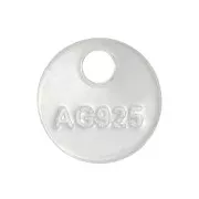 Zecchini tondi incisi AG925 - 6 mm - Argento 925 x10