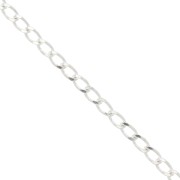 Catena maglia gourmette limata 3.9 mm in Argento 925 x50cm