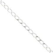 Catena maglia gourmette limata 3.9 mm in Argento 925 x50cm