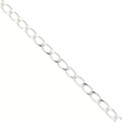 Catena maglia gourmette limata 3.9 mm in Argento 925 x50cm