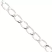Catena maglia gourmette limata 3.9 mm in Argento 925 x50cm
