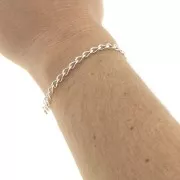 Catena maglia gourmette limata 3.9 mm in Argento 925 x50cm