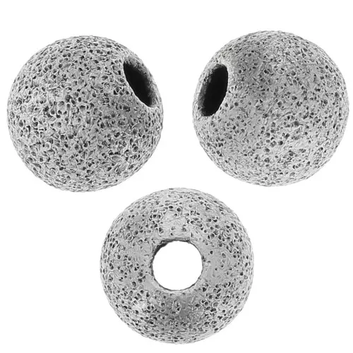 Palle diamantate mm. 6 argentato brunito x5