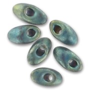 Long Magatama Miyuki mm.4x7 LMA-2008- Mat Met Patina Iris x 10g|raw }}
