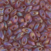 Long Magatama Miyuki mm.4x7 LMA-134FR - Mat Tr Dark Topaz AB x 10g|raw }}