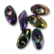 Long Magatama Miyuki mm.4x7 LMA-454 - Met Dark Plum Iris x8g