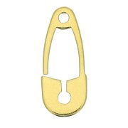 Ciondolo spilla da balia 16x6.5 mm in Argento 925 Dorato x1|raw }}