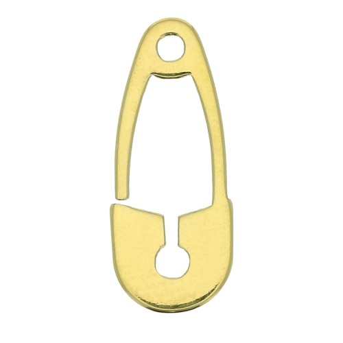 Ciondolo spilla da balia 16x6.5 mm in Argento 925 Dorato x1