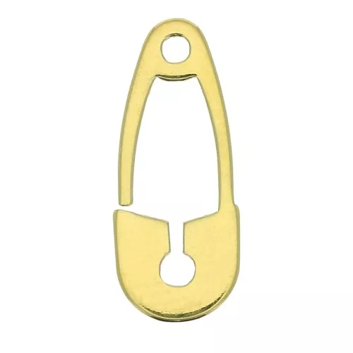 Ciondolo spilla da balia 16x6.5 mm in Argento 925 Dorato x1