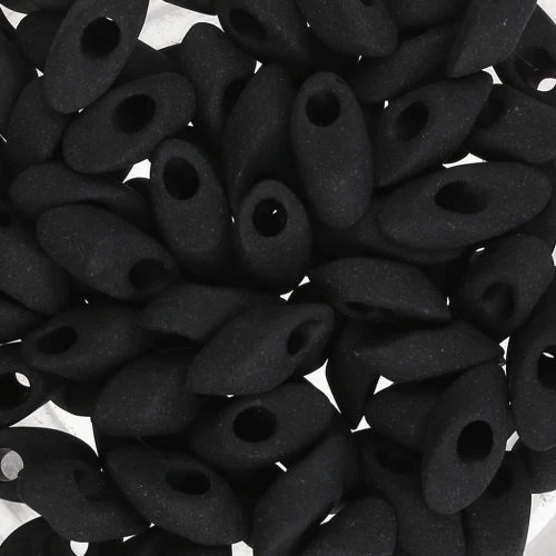 Long Magatama Miyuki mm.4x7 LMA-401F - Mat Black x 10g