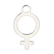 Ciondolo simbolo femminile 10.5x6 mm in Argento 925 x1|raw }}