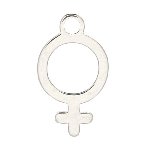 Ciondolo simbolo femminile 10.5x6 mm in Argento 925 x1