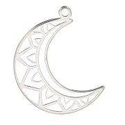 Pendente luna etnico 19x14 mm in Argento 925 x1|raw }}