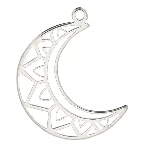 Pendente luna etnico 19x14 mm in Argento 925 x1