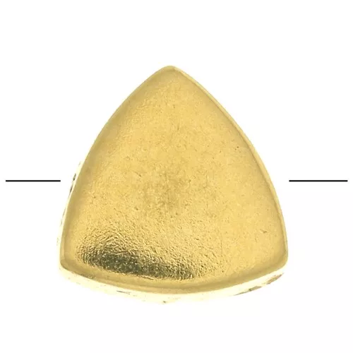 Perla triangolare piatta 6 mm - Placcato oro 3 micron x1