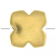 Perla trifoglio piatta 7 mm - Placcato oro 3 micron x1