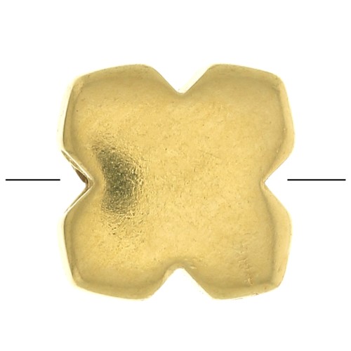 Perla trifoglio piatta 7 mm - Placcato oro 3 micron x1