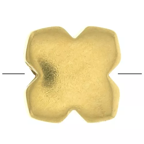 Perla trifoglio piatta 7 mm - Placcato oro 3 micron x1