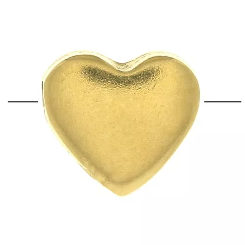 Perla cuore piatta 5.5 mm - Placcato oro 3 micron x1