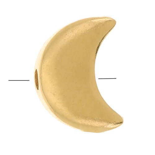 Perla luna piatta 6x4.5 mm - Placcato oro 3 micron x1