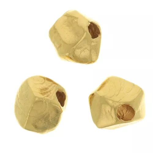 Perla tonda irregolare 5 mm - Placcato oro 3 micron x1