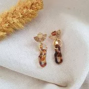 Anello chiuso tondo striato 12 mm - Placcato oro 3 micron