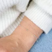 Catena forzatina limata 2 mm Pietre gemme sfaccetta Quarzo fumato Argento 925x50cm