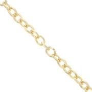 Catena in alluminio maglia Forzatina 7.4 mm - Maglie aperte - Dorato x1m|raw }}