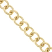 Catena in alluminio maglia Forzatina 15.8 mm - Maglie aperte - Dorato x1m|raw }}