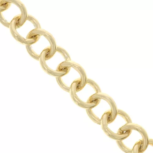 Catena in alluminio maglia Forzatina 15.8 mm - Maglie aperte - Dorato x1m