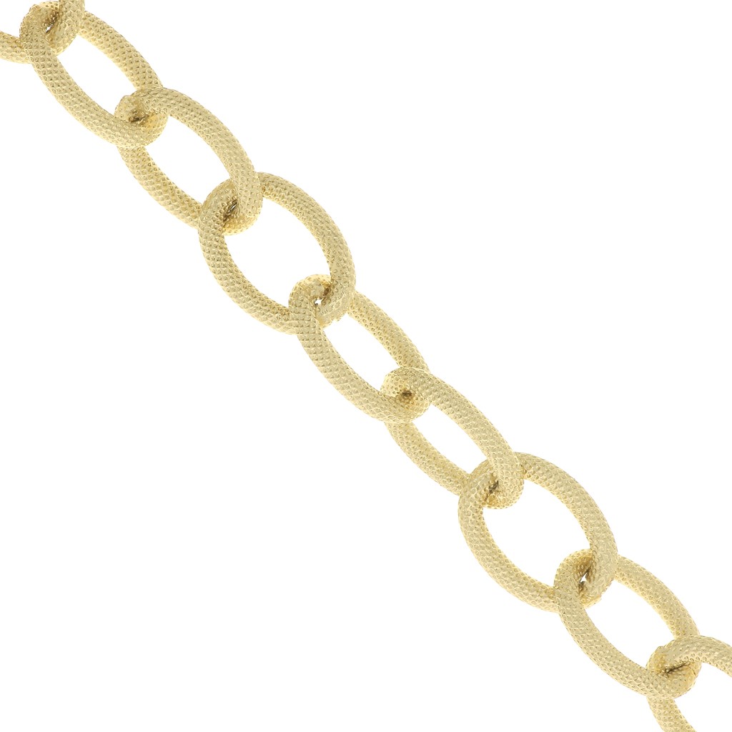 Catene barbazzali in alluminio, 13 x 9 x 1,8 mm, catena a croce in oro bianco con bobina per gioielli fai da te