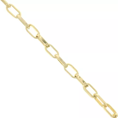 Catena in alluminio maglia rettangolo 5.1 mm - Maglie aperte - Dorato x1m