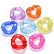 Anelli ovali attorcigliati 22x23 mm - Multicolore x20