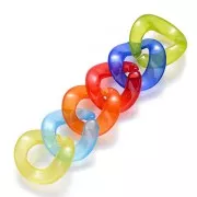 Anelli ovali attorcigliati 22x23 mm - Multicolore x20