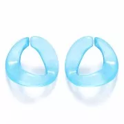 Anelli ovali attorcigliati 22x23 mm - Multicolore x20