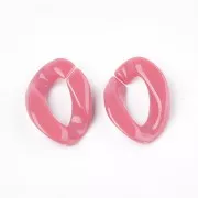 Anelli ovali attorcigliati 22x16 mm - Multicolore x10